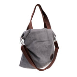 Maxbell Women Girls Fashion Outdoor Travel Shopping Office College Carry Shoulder Hanging Canvas Bag Tote Handbag Gift Grey