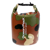 Maxbell Magicdeal Waterproof Dry Bag For Swimming Camping Fishing Drifting Camouflage Green 15L