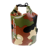 Maxbell Magicdeal Waterproof Dry Bag For Swimming Camping Fishing Drifting Camouflage Green 15L