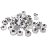 Maxbell 100 Pieces Aluminium Tea Light Empty Case Containers for Tealight Candles Making 1#