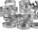 Maxbell 100 Pieces Aluminium Tea Light Empty Case Containers for Tealight Candles Making 4#