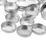 Maxbell 100 Pieces Aluminium Tea Light Empty Case Containers for Tealight Candles Making 4#