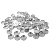 Maxbell 100 Pieces Aluminium Tea Light Empty Case Containers for Tealight Candles Making 4#