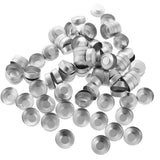 Maxbell 100 Pieces Aluminium Tea Light Empty Case Containers for Tealight Candles Making 5#