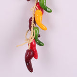 Maxbell Five Strings Colored Pepper Artificial Fruits and Vegetables Kitchen Wall Hanging Decor Parties Restaurants Tablepiece Decor