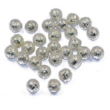 Maxbell 10mm Round Metal Spacer bead DIY Jewelry Making Handmade Gift Pack Of 50PCS Silver