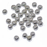 Maxbell 10mm Round Metal Spacer bead DIY Jewelry Making Handmade Gift Pack Of 50PCS Silver