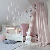 Maxbell Children Bedroom Decor Bed Canopy Baby Insect Flies Protection Kids Reading Play Portable Tents Cotton Mosquito Net Pink