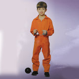 Maxbell Halloween Boys Prisoner Convict Costume Fancy Party Prison Overall Jumpsuit