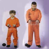 Maxbell Halloween Boys Prisoner Convict Costume Fancy Party Prison Overall Jumpsuit