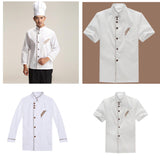 Maxbell Men Fashionable Hotel Restaurant Kitchen Chef Uniform Wear Clothing Jacket Coat Long Sleeves White Size XL