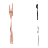 Maxbell Long Term Use Stainless Steel Cocktail Meal Dessert Cake Salad Fruit Split Spoon Wedding Party Banquet Supplies Home Kitchen Cutlery Black