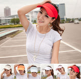 Maxbell Men Women Summer Fashion Sun Protective Outdoor Sports Golf Tennis Wide Brim Beach Sun Hat Cap Orange