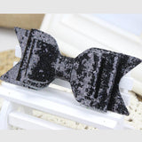 Maxbell Baby Girls Women Fashionable Bow Hair Clip Glitter Headwear Decor Hair Ornaments Black