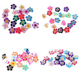 Maxbell Set of 20PCS Mixed Color Flower Polymer Clay Beads Findings Jewelry Necklace Bracelet Making Scrapbooking DIY 35mm