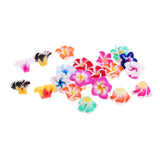 Maxbell Set of 20PCS Mixed Color Flower Polymer Clay Beads Findings Jewelry Necklace Bracelet Making Scrapbooking DIY 15mm