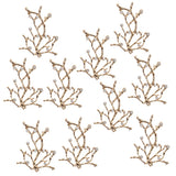 Maxbell 10pcs Crystal Flower Flatback Wedding Craft Embellishments Scrapbook Button