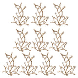 Maxbell 10pcs Crystal Flower Flatback Wedding Craft Embellishments Scrapbook Button