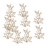 Maxbell 10pcs Crystal Flower Flatback Wedding Craft Embellishments Scrapbook Button