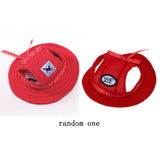 Maxbell Pet Dog Cat Kitten Princess Fashionable Adjustable Chin Strap Sun Protection Hat Cap Sunbonnet Pet Lovers Gift Red Size M
