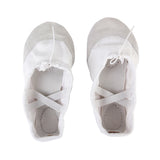 Maxbell Canvas Ballet Dance Shoes Slippers for Boys & Girls US Size 11# (6 2/3 Inch) White