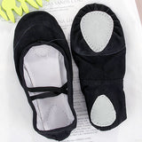 Maxbell Canvas Ballet Dance Shoes Slippers for Boys & Girls US Size 9 1/2# 6 1/6 Inch - Black