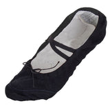 Maxbell Canvas Ballet Dance Shoes Slippers for Boys & Girls US Size 9 1/2# 6 1/6 Inch - Black