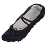 Maxbell Canvas Ballet Dance Shoes Slippers for Boys & Girls US Size 9 1/2# 6 1/6 Inch - Black