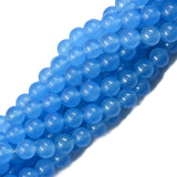 Maxbell 8mm Loose Beads Jewelry Making Strand 15 Inch - Sky Blue