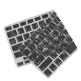 Maxbell Korean / English Silicone Keyboard SKin Cover Guard Film Protector for Macbook Pro 13'' 15'' Black