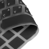 Maxbell Korean / English Silicone Keyboard SKin Cover Guard Film Protector for Macbook Pro 13'' 15'' Black