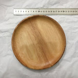 Maxbell Fashionable Smooth Surface Wooden Oak Plate Food Fruit Snacks Serving Tray Food Dish Snacks Platter Kitchenware Size L