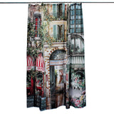 Maxbell Street Cafe Pattern Waterproof Fabric Bathroom Shower Curtain Screens 72"