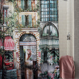 Maxbell Street Cafe Pattern Waterproof Fabric Bathroom Shower Curtain Screens 72"