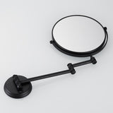 Maxbell Easy Install Bathroom Wall Mounted Round Base Design Magnifying Dual Side Adjustable Makeup Beauty Mirror Black