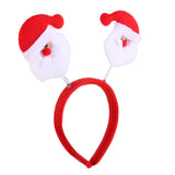 Maxbell Kids Adults Christmas Santa Claus Headband Head Hair Hoop Bow Hat Fancy Party Props Fun Costume Hair Decor Accessory Red+White