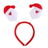 Maxbell Kids Adults Christmas Santa Claus Headband Head Hair Hoop Bow Hat Fancy Party Props Fun Costume Hair Decor Accessory Red+White