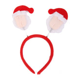 Maxbell Kids Adults Christmas Santa Claus Headband Head Hair Hoop Bow Hat Fancy Party Props Fun Costume Hair Decor Accessory Red+White