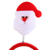 Maxbell Kids Adults Christmas Santa Claus Headband Head Hair Hoop Bow Hat Fancy Party Props Fun Costume Hair Decor Accessory Red+White