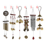 Maxbell Bronze Big Metal Bells Wind Chime Feng Shui Outdoor Garden Hanging Decor