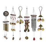 Maxbell Bronze Big Metal Bells Wind Chime Feng Shui Outdoor Garden Hanging Decor