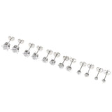 Maxbell 6 Pairs/Set Rhinestone Crystal Zircon Earrings Sets Women Ear Stud Jewelry