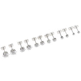 Maxbell 6 Pairs/Set Rhinestone Crystal Zircon Earrings Sets Women Ear Stud Jewelry