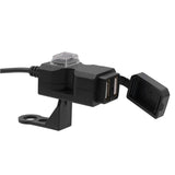 Maxbell Motorcycle Handlebar Dual USB Charger Port Socket With Switch Waterproof