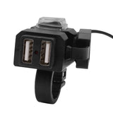 Maxbell Motorcycle Handlebar Dual USB Charger Port Socket With Switch Waterproof