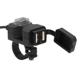 Maxbell Motorcycle Handlebar Dual USB Charger Port Socket With Switch Waterproof