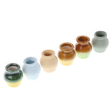 Maxbell Dollhouse Miniature Multicolored Ceramic Porcelain China Vases 6pcs Set 1/12