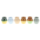 Maxbell Dollhouse Miniature Multicolored Ceramic Porcelain China Vases 6pcs Set 1/12