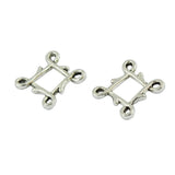 Maxbell 50 Pieces Tibetan Silver Rhombus Celtic Knot Jewelry Charm Pendant Connector 0.82 inch