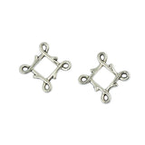 Maxbell 50 Pieces Tibetan Silver Rhombus Celtic Knot Jewelry Charm Pendant Connector 0.82 inch